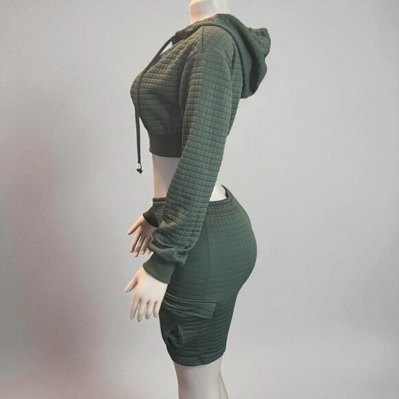 Olive Green Two pieces set - Picture 2 of 9
